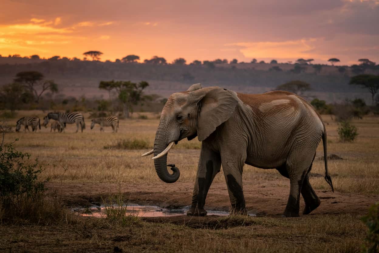Wildlife during different seasons in Kenya