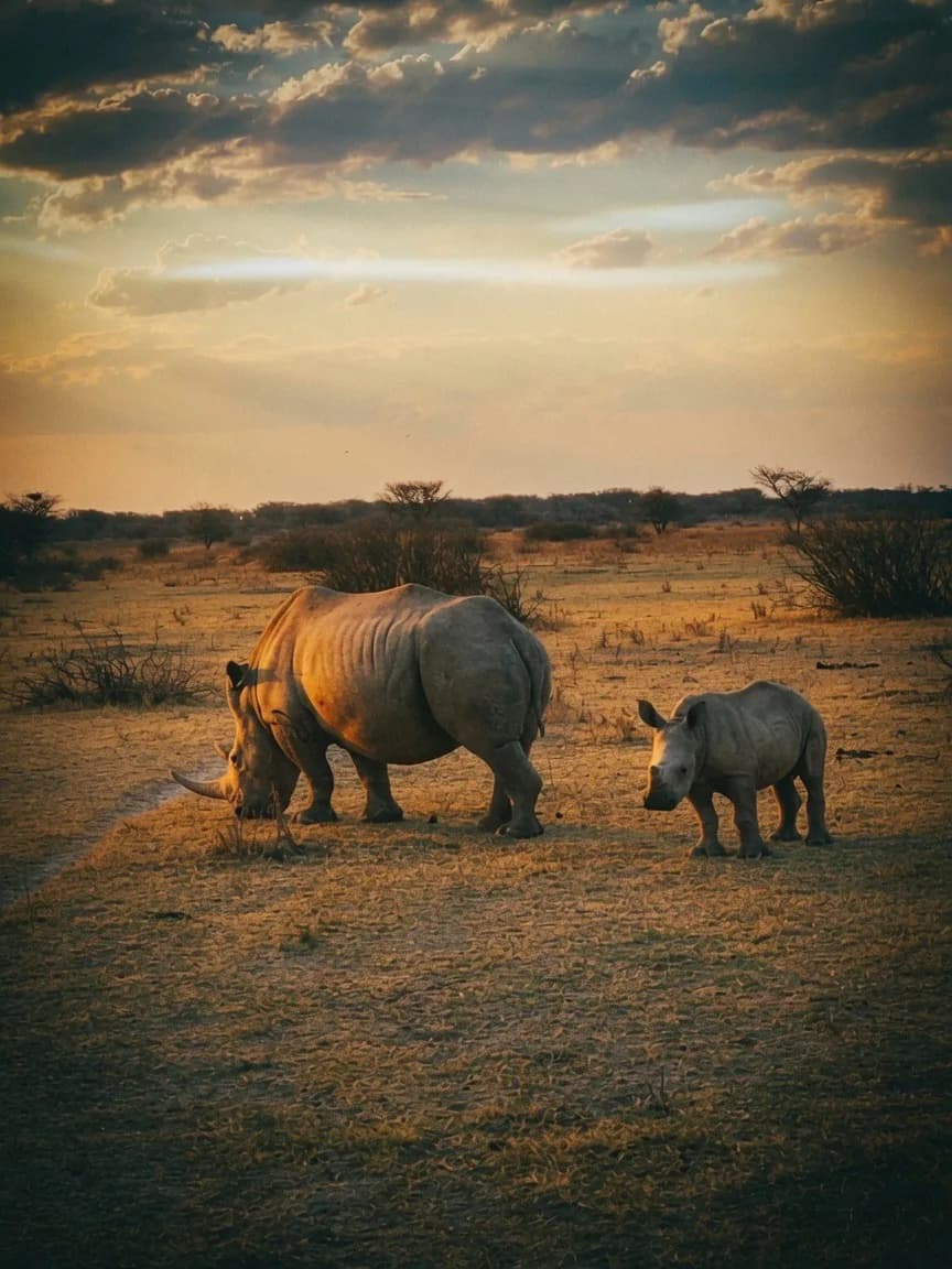 Four rhino on land the villages gave up